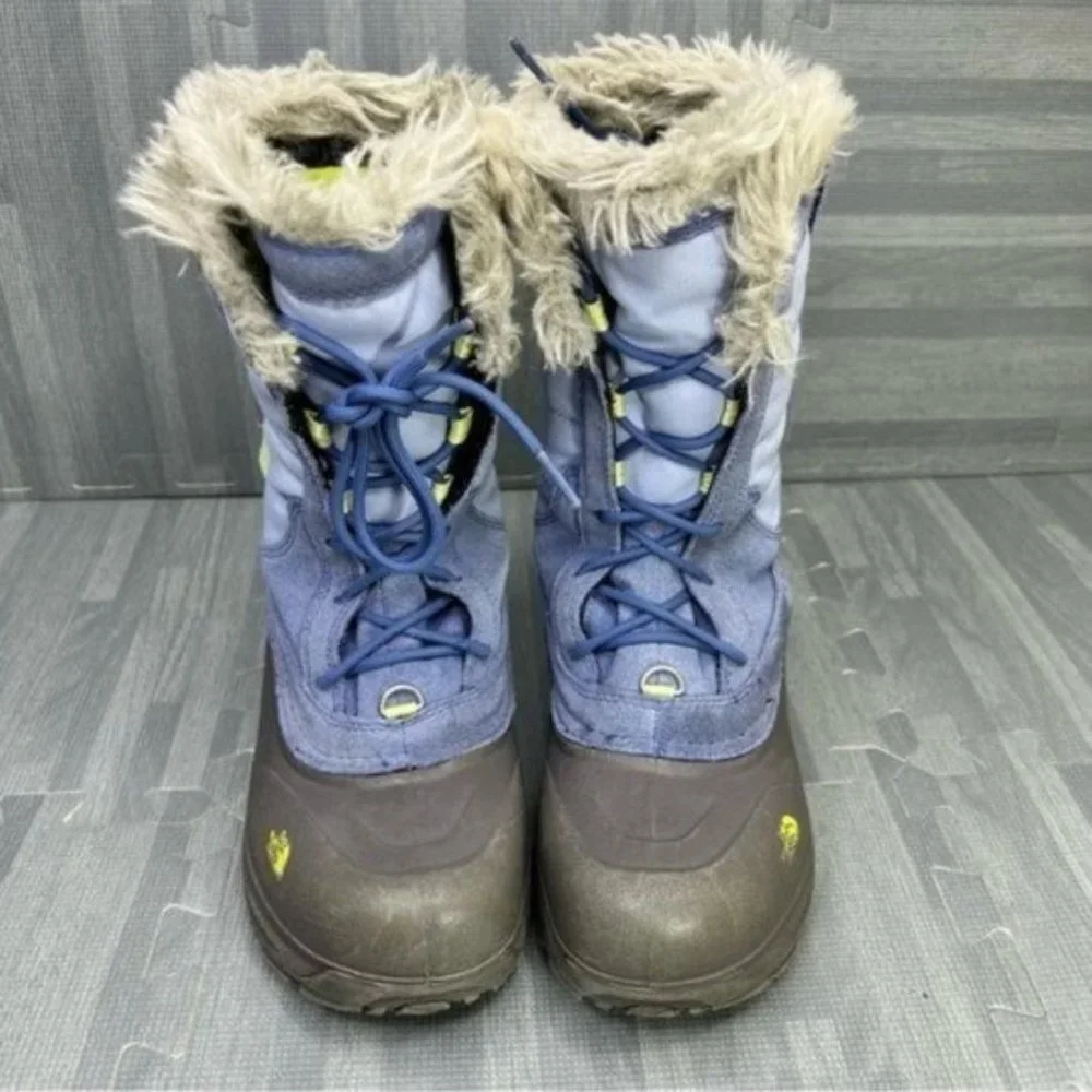 The North Face Alpenglow Snow Boots Blue Gray Girls Size 5